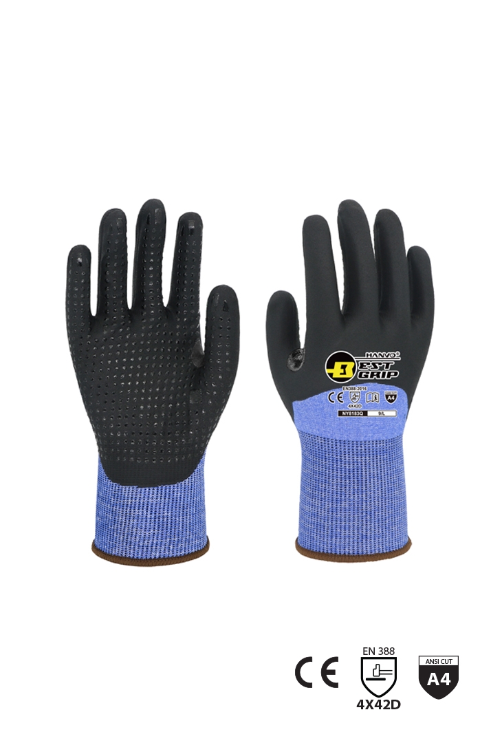 Hanvo Dotlu Kesilmeye Dirençli Nitril Kaplama Eldiven Image